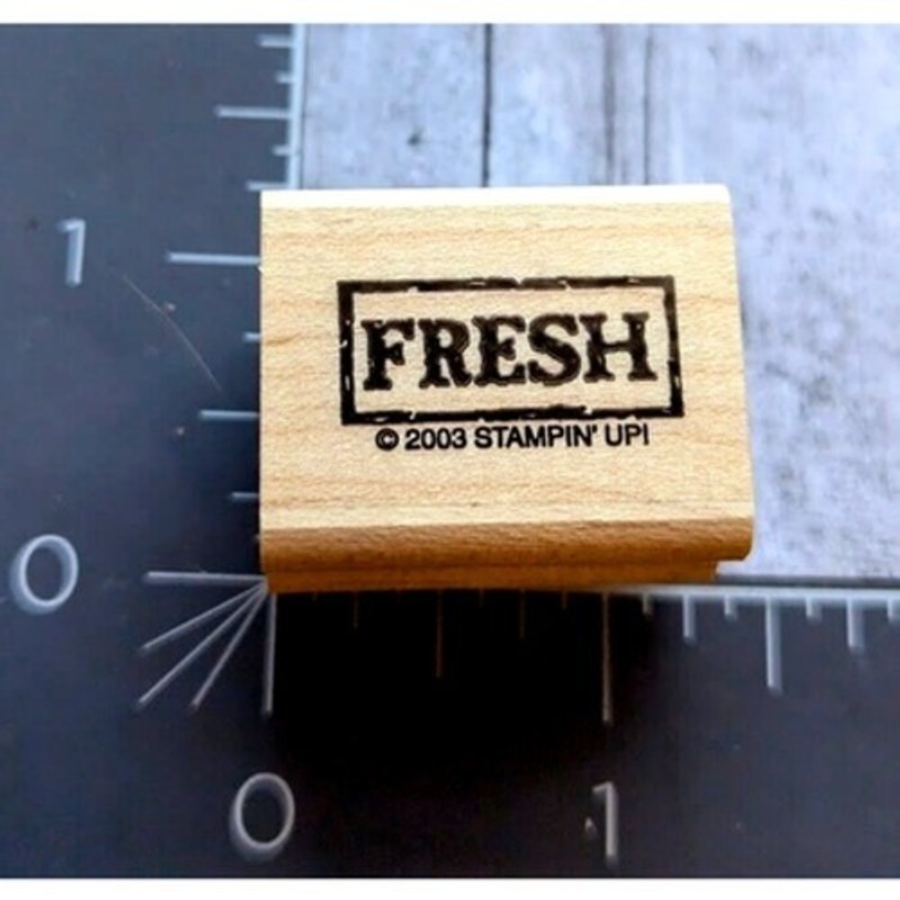 Stampin' Up! Fresh Label Print 2003 Rubber Stamp Wood #H36